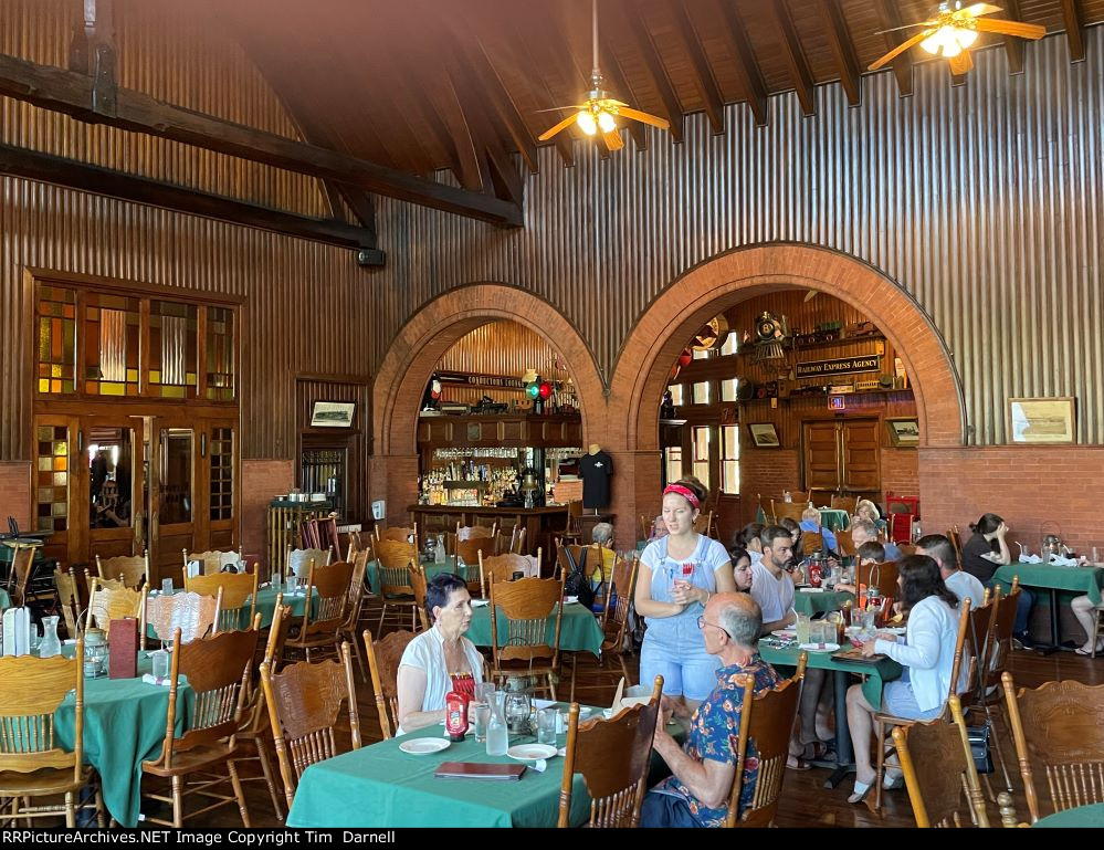 Inside the Steaming Tender restaurant